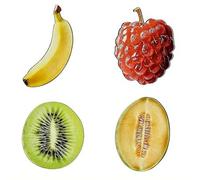 4pcs Fruit Shaped Bookmarks, Acrylic Page Markers for Books, Cute Watermelon Apple Fig Design, Translucent Reading Accessories (Bookmark4)