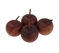 4pcs Fruit Shaped Wood Essential Oil Diffuser Handmade Portable Coffee | Natural Fragrance, Easy Oil Replacement, Modern Fruit Form, Bedroom and Home Décor Accessory, Wooden Finish