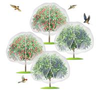 4PCS Fruit Tree Netting,Garden Insect Netting,1.2×1.8m Insect Netting for Vegetables with Zipper&Drawstring,Insect Netting Bags,Garden Netting Anti Birds,Insects,Protect Blueberry Strawberry Tomatoes