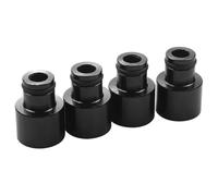 4pcs Fuel Injector Hat Nozzle Modified Auto Parts Adapter Flow Fuel Injectors Replacement(Black)