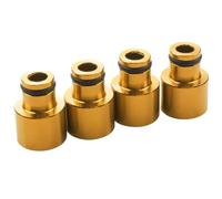 4pcs Fuel Injector Hat Nozzle Modified Auto Parts Adapter Flow Fuel Injectors Replacement(Gold)