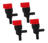4pcs Fuel Shut off Valve for Lawn Mower Gas Tank, Black Abs Inline