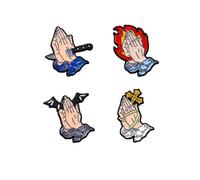 4pcs Funny Brooch Hand Shape Brooch Pin Palm Breastpin Fashion Breastpin Badge Punk Badge Pin Collar Pin Lapel Pin Decoration Pin Badge Sweater Backpack Jewelry Accessories Gift