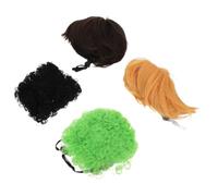 4pcs Funny Dog Cat Cosplay Wig with Elastic Fit for Party Photos | High Temperature Wire, Built in Band, Holds Shape for Hours, PET Role Play, Cats and Dogs