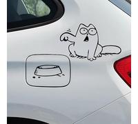 4PCS Funny Hungry Cat Feed Me Sticker, Decal for | Cars | Trucks | SUVs | Walls | Windows | Glass | Notebooks | MacBook, Right, 4pcs