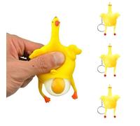 4PCS Funny Little Yellow Chicken Laying Eggs Squeeze Toys, Can Relieve Stress, 16cm Soft Toys, Suitable for Adults Kids Pets, Funny Gifts for Children's Day, Soft Cute and Harmless