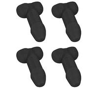 4pcs Funny Valve Stem Caps,Novelty Spoof Tire Cap Silicone Valve Stem Penis Stem, Luminous Tire Cap Core Tire Cap Bumper Strips Car Bicycle Mountain Valve Accessories (Black)