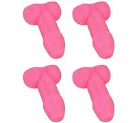 4pcs Funny Valve Stem Caps,Novelty Spoof Tire Cap Silicone Valve Stem Penis Stem,Luminous Tire Cap Pranks Core Tire Cap Bumper Strips Car Bicycle Mountain Valve Accessories (Pink)