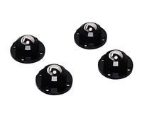 4Pcs Furniture Casters Wheels Self Heavy Duty Pulley Stainless Steel Strong Load-Bearing Universal Wheel 360° Rotation(4pcs Black Big)