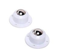 4Pcs Furniture Casters Wheels Self Heavy Duty Pulley Stainless Steel Strong Load-Bearing Universal Wheel 360° Rotation(2pcs White Big)