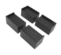 4Pcs Furniture Riser Sofa Feet Bed Foot Cabinet Rectangular Rectangle Leg Mat Foot Pads Heightened Table Legs Black Rubber 3In Widened for 4 Sets Larger Couch Room Furniture Risers Bed Risers
