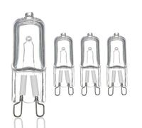 4Pcs G9 Halogen Light Bulbs Clear Capsule Lamp 220-240V Warm White 20W 25W 40W 60W Bi-Pin Base for Chandeliers Replace Light,18W