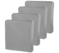 4Pcs Garden Seat Cushions Covers Replacement 60×60×10cm Outdoor Waterproof Furniture Cushions Covers Minimalist Patio Sofa Cushion Cover with Zipper Closure for Outdoor Garden, Only Cover (grey)