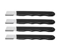 4PCS Garden Tool Sharpener Multi Garden Tool Blade Sharpener Blade Stone Shear Scissor Sharpening for Gardening (Black Matte)