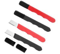 4pcs Garden Tool Sharpener, Portable Axe Blade Sharpener Mini Sharpening Tool for Hedge Shears Pruners Scissors Hatchets Sickle Broadhead Knife Machete (Black, Red)