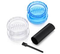 4PCS Garlic Crusher Set, Manual Garlic Twister, Practical Garlic Mincer Tool with Silicone Garlic Peeler Tube and Cleaning Brush for Home Kitchen Cooking Prep