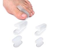 4pcs Gel Toe Separators, Toe Straighteners for Big Toe Soft Silicone Toe Spacers Comfortable Relief Pain Toe Separators for Women Men Overlapping Toes (2 Styles, S and L Size)