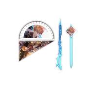4pcs Genshin impact stationery Set Ruler pen Peripheral Acrylic epoxy type (style 3)