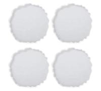 4Pcs Geometric Agate Coaster Silicone Mold Crystal Epoxy Casting Mold for Decorative Mug Pad Jewelry Crafts