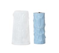 4PCS Geometric Pillar Aromatherapy Candle Silicone Mold DIYBall Decoration Handmade Fragrant Stone for Home Decor(White04)