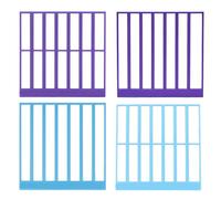 4pcs Geometry Dash Rulers for Precise Alignment,Diamond Art Tools, Diamond Art Accessories for Beginners and Experts, Includes Purple and Light Blue Designs