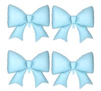 4Pcs Giant Bow Balloons, 97.5cm/38in Big Elegant Theme Balloons (Blue)