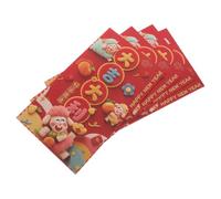 4pcs Giant Red Envelope 14x8 Inch Paper Photo Prop for Spring Festival | Red, Vibrant Traditional Sheep Year Design, Extra Large Festive Gift Envelope for Family Gatherings and Birthdays