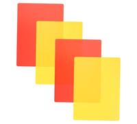4pcs Giant Soccer Referee Card Set A4 Double Sided Red Yellow Plastic