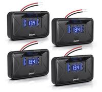 4PCS Gibbab 108W 4 Ports 12V RV USB Switch Outlet Voltmeter, 2*36W PD3.0 Type-C + 2*18W QC3.0 Quick Charge Panel Wall Mount Car Charger Socket Waterproof Multi-Port Adapter for Bus Marine Truck Boat