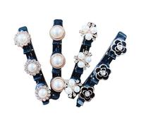 4Pcs Girl Hairpins Shining Cherry Decor Double Layer Hair Clips Lady Braid Side Bang Hair Pins Hair Accessories