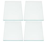 4pcs Glass Dental Mixing Plate Polished Slab for Precise Ratio Control | Nonporous Smooth Surface, Beveled Edges, Easy Cleaning, Suitable for Liquids, Foundation Makeup, Laboratories and Manicure