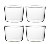 4pcs Glass Dessert Cups 200ml Reusable Cupcake Cups for Cold Drinks | -bottom Design, Smooth Surface and Comfortable Hand Feel, Buffet Display, Restaurants