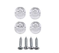 4pcs Glass Mirror Wall Clips Mounting Kit Frameless Hanging Brackets for Shower Room 13mm Dia(4pcs)