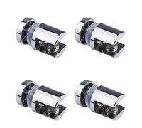 4Pcs Glass Shelf Bracket Adjustable Glass Shelf Bracket Zinc Alloy Glass Clamp Clip Holder, Solid Glass Shelf Clamp Holder for 8-10MM Thickness Glass TypeE