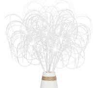 4PCS Glitter Christmas Picks Curly Sprays 20" Artificial Wispy Willow Ting Branches Glittery Twigs Stems Ornaments for Xmas Tree Topper Filler Home Garden Vase DIY Garland Wreath Decor (4, White)