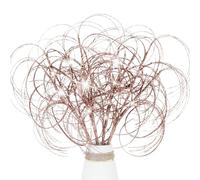 4PCS Glitter Christmas Picks Curly Sprays 20" Artificial Wispy Willow Ting Branches Glittery Twigs Stems Ornaments for Xmas Tree Topper Filler Home Garden Vase DIY Garland Wreath Decor (4, Rose Gold)