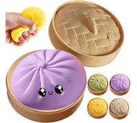4PCS Glitter Dumpling, Dumpling Squishy, Rainbow Dumplings, Cute Anxiety Relief Fidget, Soft Squeeze Decompression Dough for Adults (plus)