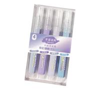 4Pcs Glittered Marker Pen with Chiseled Tip Highlighter 4MM Line Wide for Drawing Scrapbooking Journaling Color Coding Art Marker Pen