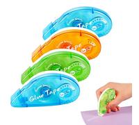 4Pcs Glue Roller, Double Sided Tape Dispenser, Scrapbook Supplies, Adhesive Glue Tape Roller for Crafting Cards Photo Album Journal Scrapbooking, 0.31inch x 26.25ft