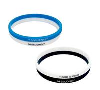 4PCS God is First I Am Second Bracelet,Silicone Faith Motivational Wristbands,Black & White Bible Verse Cross Inspirational Religious Bracelets for Men Women Adults,Waterproof Christian Gifts,Eye mask