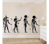 4Pcs Gods of Ancient Egypt Wall Sticker Bedroom Living Room God Anubis Horus Satis Wall Decal Vinyl Home Decor 56cmx4pcs