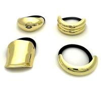 4pcs Gold Hair Accessories for Women, COZEASY® Gold Hair Cuff for Thick Hair, Metal Hair Ties for Long Hair, Fashion Hair Jewelry, No Damage, Ideal for Ponytails, Braids and Updos - Set 01