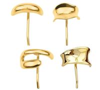 4PCS Gold Hair Cuffs,Metal Ponytails Hair Cuffs,Hair Cuffs for Ponytails,Hair Cuffs for Ponytails,Metal Ponytail Holder,for Women with Thick Hair