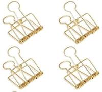 4Pcs Gold Hollow Out Long Tail Wire Binder Clips Paper Binder Clip Large Binder and Paper Clips Small in Size and Light in Weight, Clamps and Rings, Office Products (51mm)