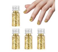4PCS Gold Leaf Edible for Cakes Gold Edible Gold Leaf Imitate 24 K Edible Gold Flakes Suitable for Cake Chocolate Decoration Gold Foil Flake for The DIY Home Restaurant Decorative (4 * 5 Gram)