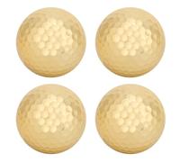 4Pcs Gold Plating Double Layer Ball, Gold Balls, Portable Double Layer Gold Plating Ball Accessory 4Pcs Accessory for Clubs Golfers Lovers