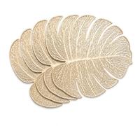 4PCS Gold Silver PVC Place Mats for Table - Durable and Stylish Table Mats for Dining Room Decor - Premium Quality Place Mats for Enhanced Dining Experience