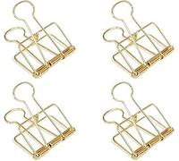 4Pcs Golden Hollow Out Long Tail Wire Binder Clips Paper Binder Clip Binder and Paper Clips Small in Size and Light in Weight Clips