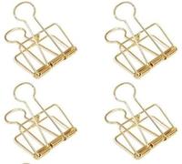 4Pcs Golden Hollow Out Long Tail Wire Binder Clips Paper Binder Clip Large Binder and Paper Clips Small in Size and Light in Weight,Clips, Clamps and Rings,Office Products,51mm