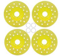 4Pcs Golden Rock Slab Ceramic Cutting Disc, Ceramic Tile Trimming and Grinding Dual-Purpose Flat Grinding Disc, Special Cutting Tool for Rock Slab Suitable for Angle Grinders